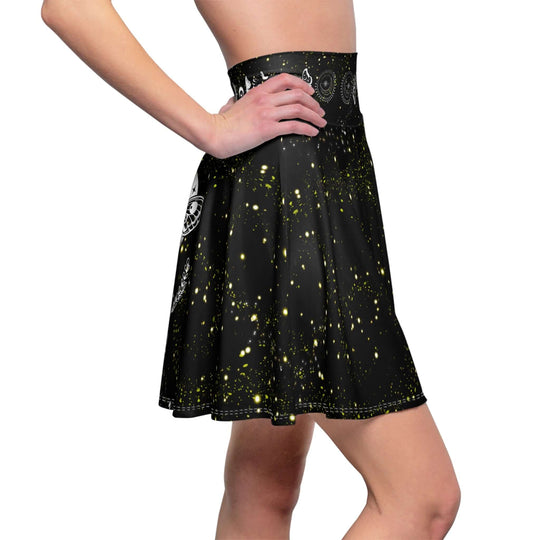 Moth Skater Skirt Gothic Occult Women's Fashion All Over Prints Printify