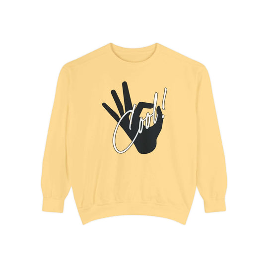 Cool Hand Gesture Unisex Sweatshirt Sweatshirt Printify Butter S