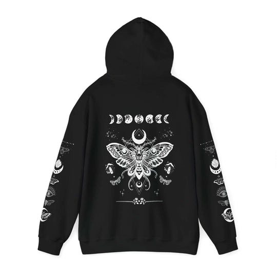 Mystical Moth Hoodie for Bohemian Aesthetic Hoodie Printify