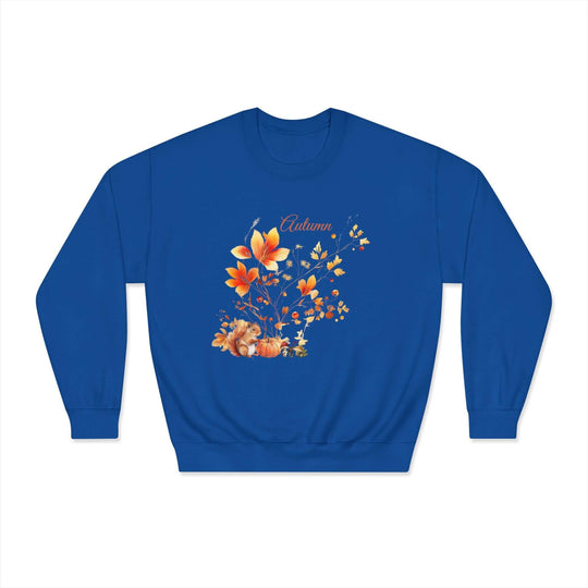 Autumn Theme Sweatshirt Sweatshirt Printify Royal S