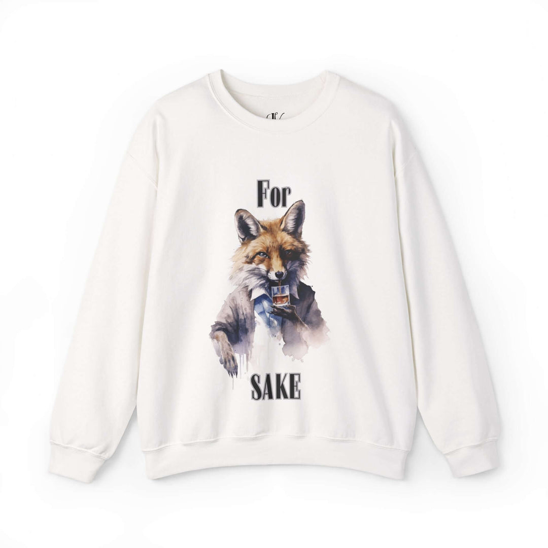 For Fox Sake Sweatshirt Sweatshirt Printify S White