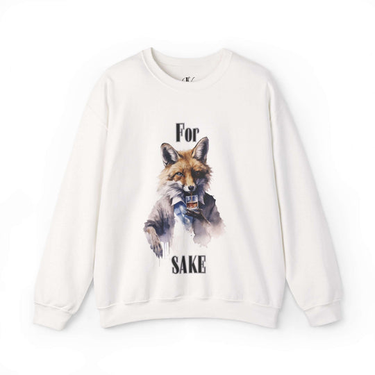 For Fox Sake Sweatshirt Sweatshirt Printify S White