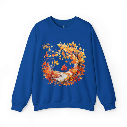 Autumn Vibes Crewneck Sweatshirt Sweatshirt Printify S Royal