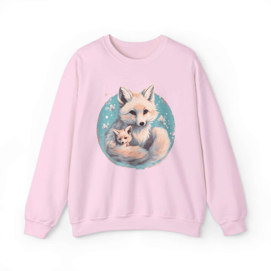 Arctic Foxes Crewneck Sweatshirt Sweatshirt Printify S Light Pink