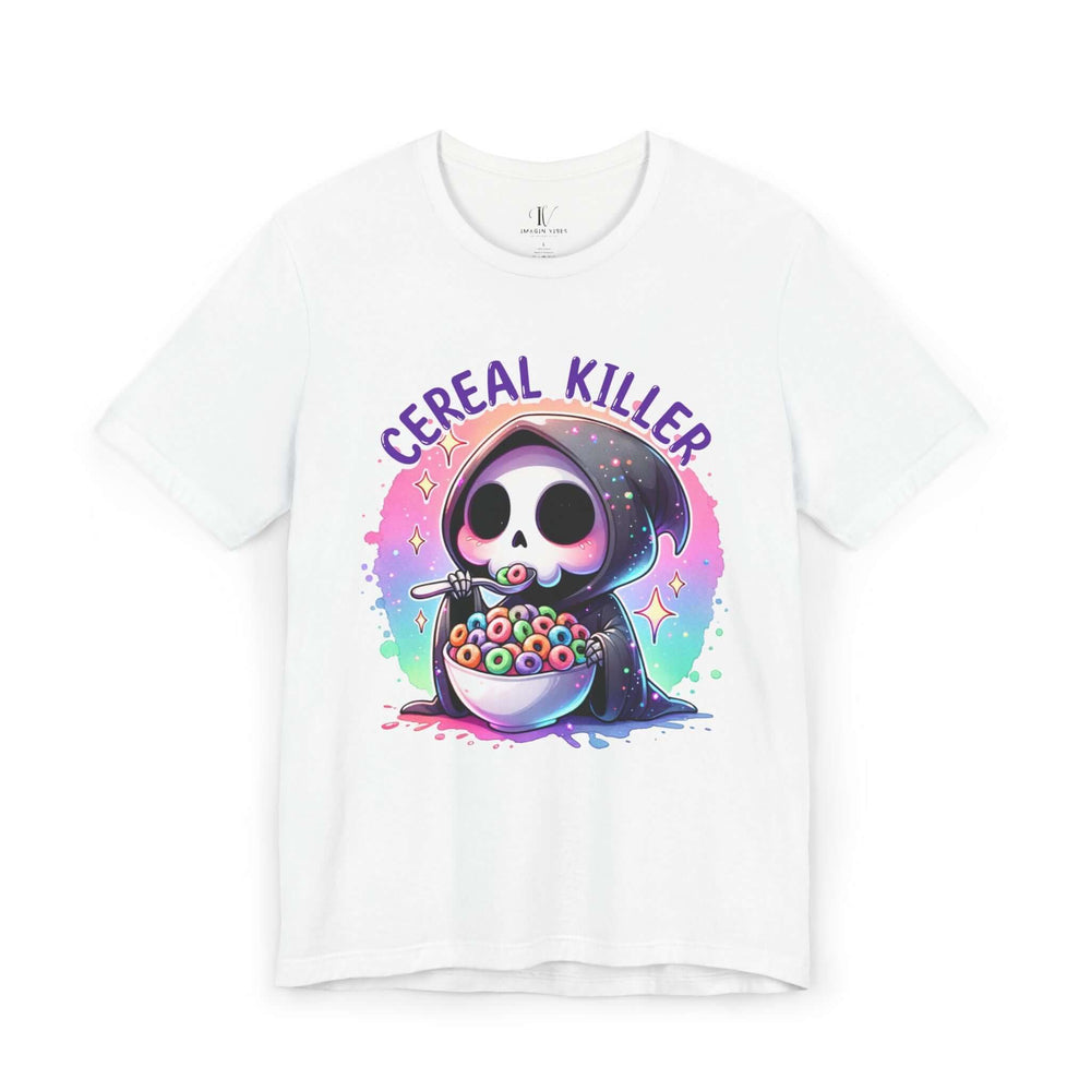 Cereal Killer Reaper: Vintage Halloween T-Shirt T-Shirt Printify White XS