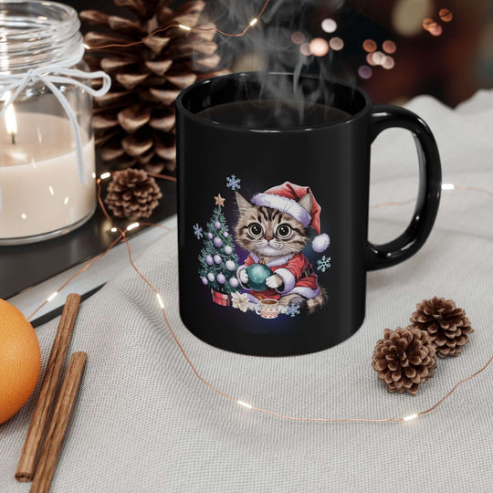 Ceramic Mug - Christmas Tabby Cat Mug Printify