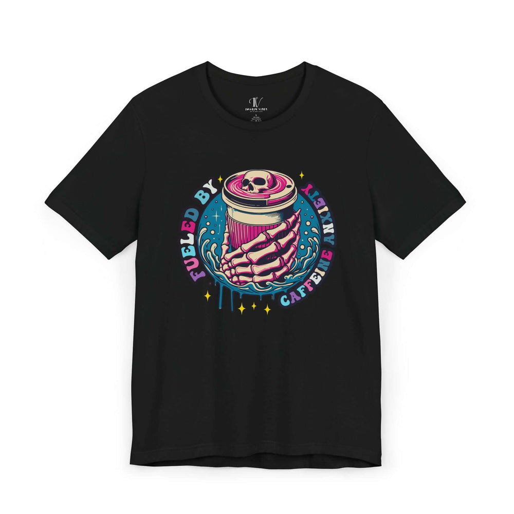 Caffeine & Anxiety Tee T-Shirt Printify Black XS