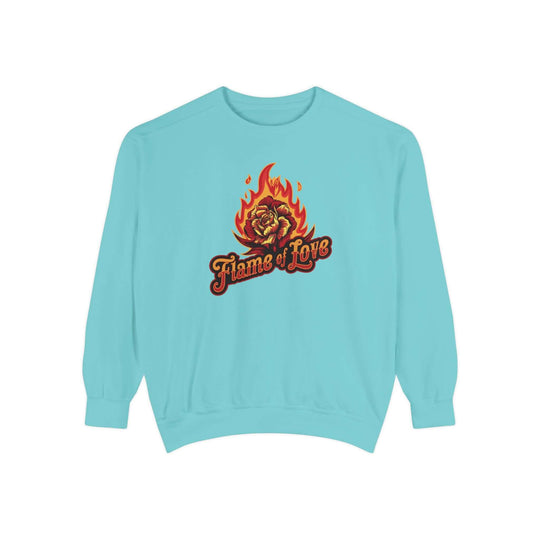 Flame of Love Sweatshirt Sweatshirt Printify Chalky Mint S