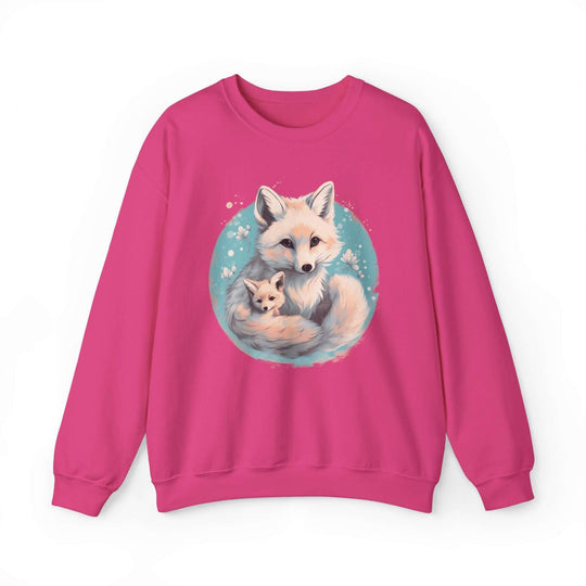 Arctic Foxes Crewneck Sweatshirt Sweatshirt Printify S Heliconia