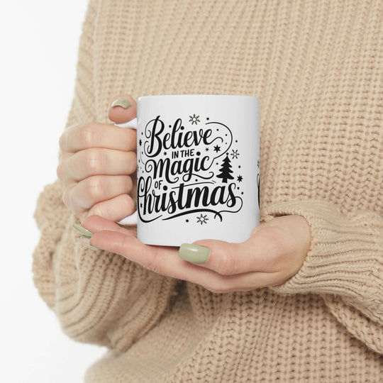 Christmas Calligraphy Ceramic Mug Mug Printify