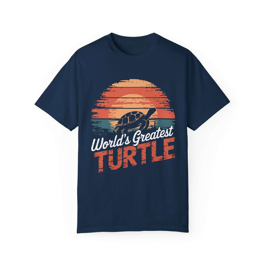 "World's Greatest Turtle" Retro T-Shirt T-Shirt Printify True Navy S
