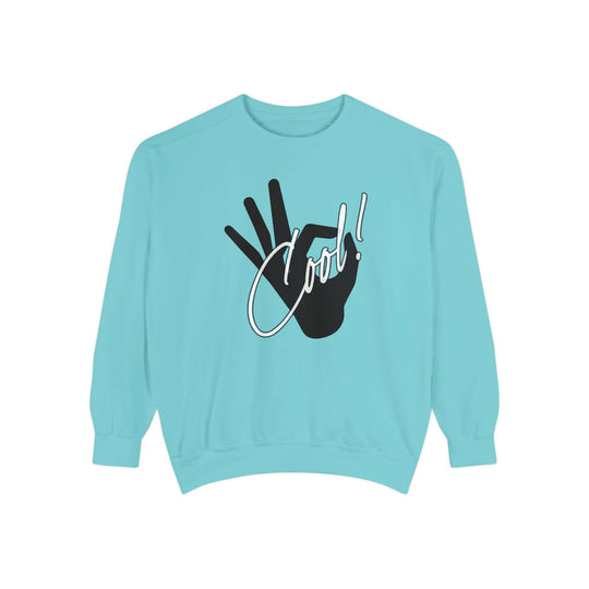 Cool Hand Gesture Unisex Sweatshirt Sweatshirt Printify Chalky Mint S