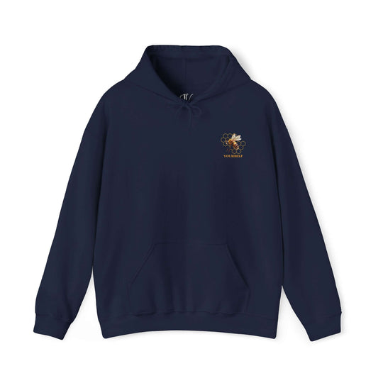 Bee Yourself Hoodie Hoodie Printify Navy S