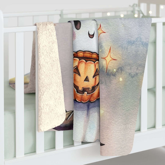 Sherpa Fleece Blanket - "Sweet Dreamzzz" Ghost Home Decor Printify