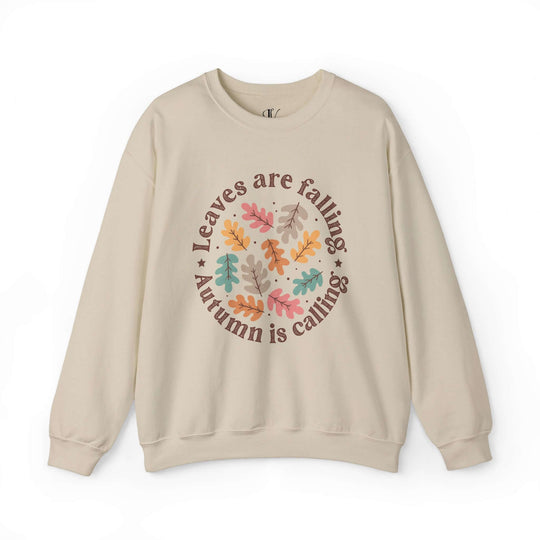 Leaves Are Falling: Autumn Boho Sweatshirt Sweatshirt Printify S Sand