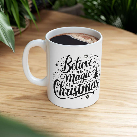 Christmas Calligraphy Ceramic Mug Mug Printify