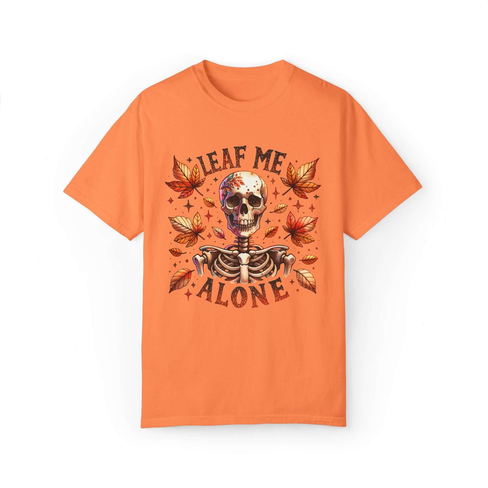 Leaf Me Alone: Skeleton Halloween T-Shirt T-Shirt Printify Melon S
