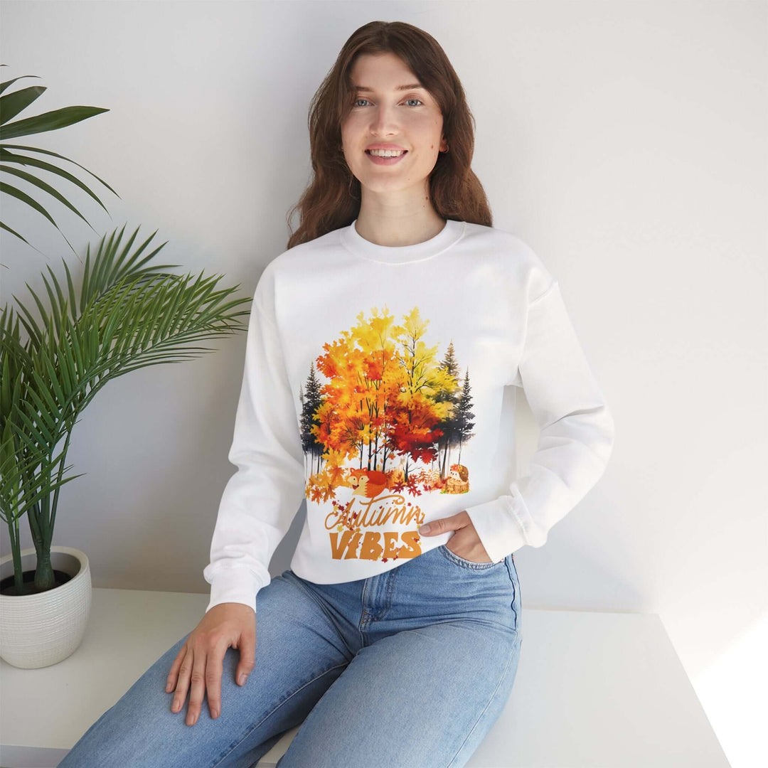Autumn Tree Crewneck Sweatshirt Sweatshirt Printify