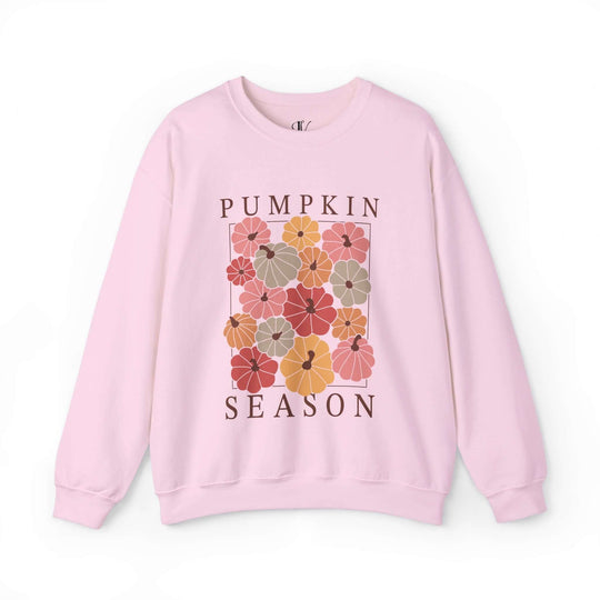 Pumpkin Season: Boho Fall Sweatshirt Sweatshirt Printify S Light Pink