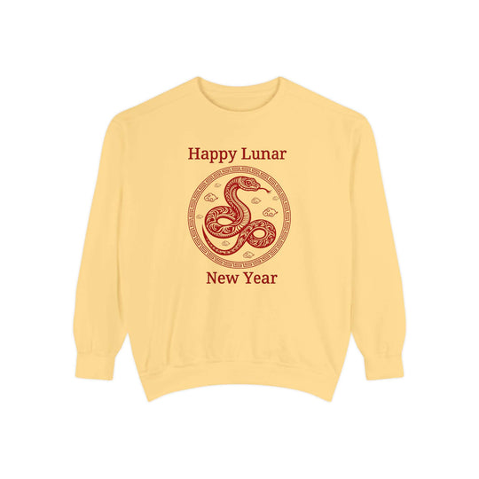 Lunar New Year Sweatshirt - Year of the Snake 2025 Sweatshirt Printify Butter S