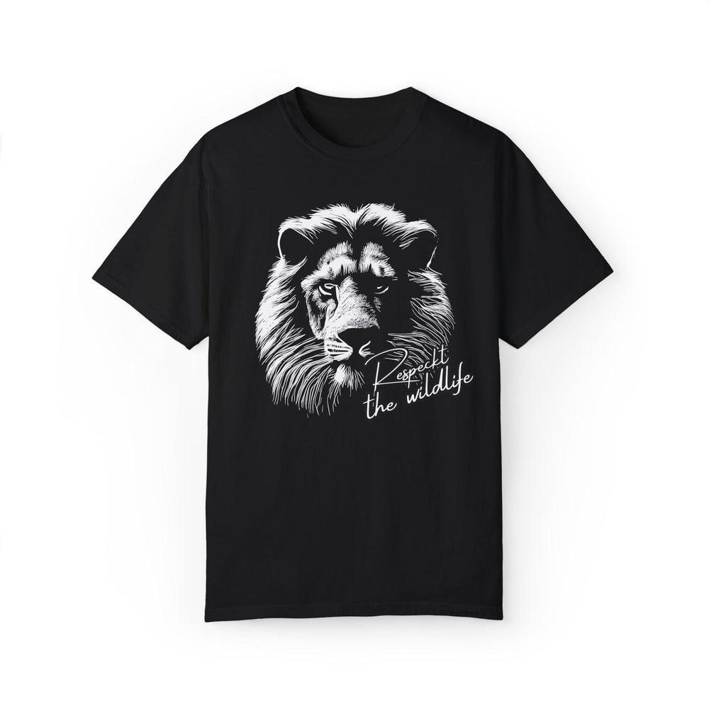 Nature-Inspired Lion Graphic T-Shirt T-Shirt Printify Black M