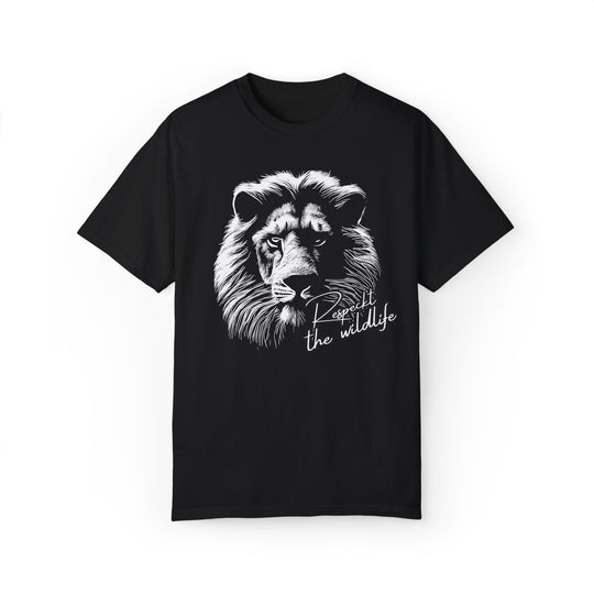 Nature-Inspired Lion Graphic T-Shirt T-Shirt Printify Black M