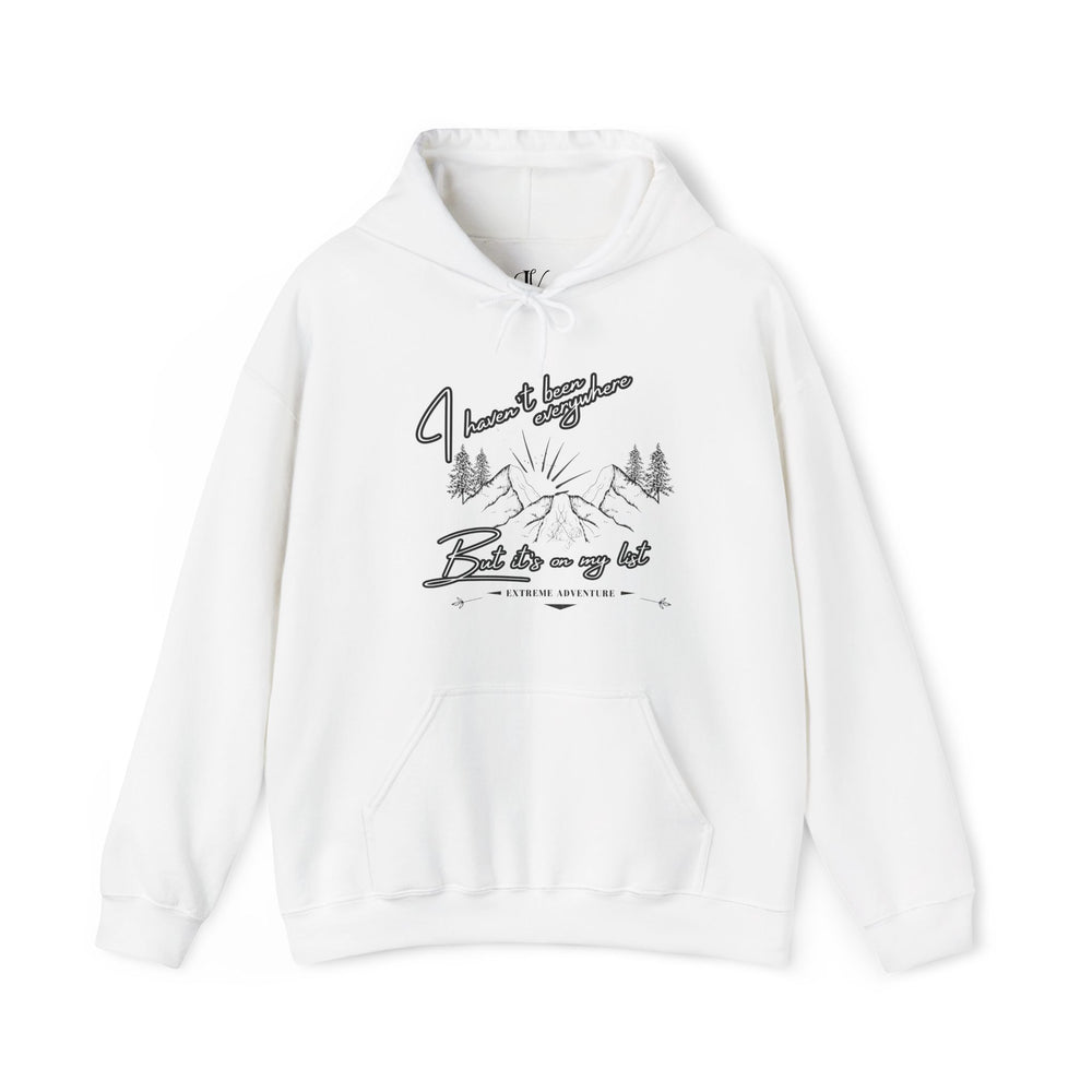 Adventure Mountain Line Drawing Unisex Hoodie Sweatshirt Hoodie Printify White S