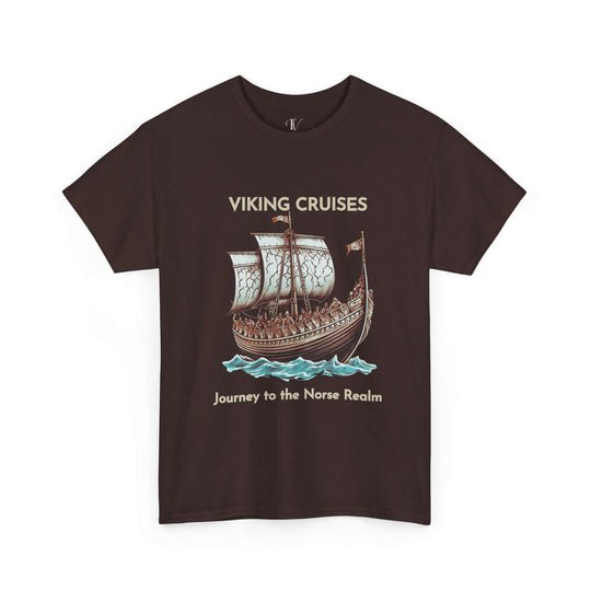 Viking Voyage Awaits: "Journey to the Norse Realm" T-Shirt T-Shirt Printify Dark Chocolate S