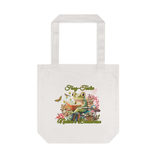 Bookish Frog Tote – Read, Relax, Repeat Bags Printify One size Cream
