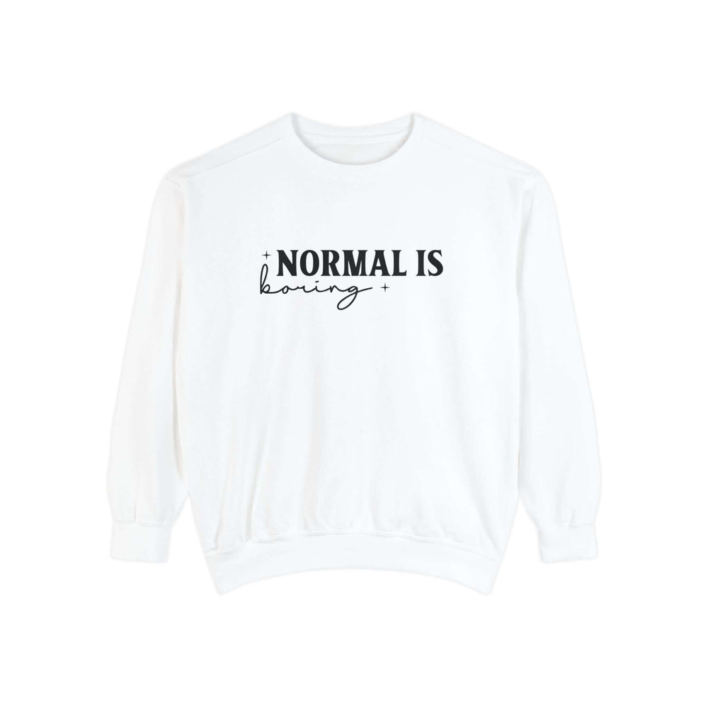 Normal Is Boring Stay Weird Sweatshirt Sweatshirt Printify White S