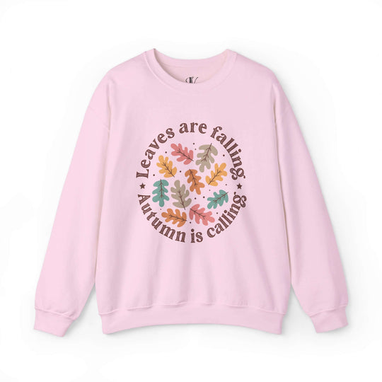 Leaves Are Falling: Autumn Boho Sweatshirt Sweatshirt Printify S Light Pink