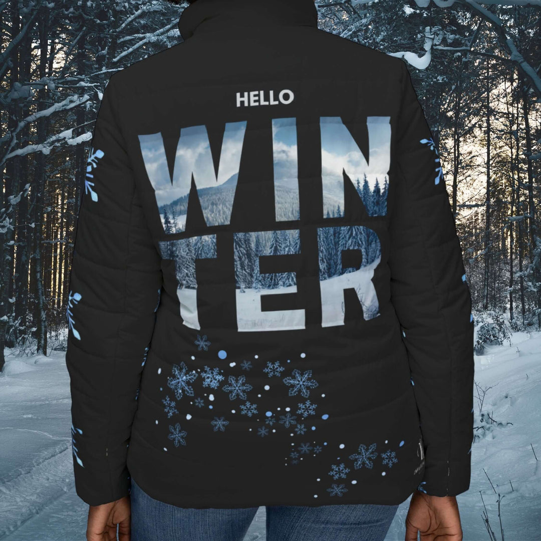 Hello Winter Puffer Jacket All Over Prints Printify M