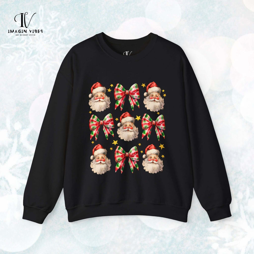 Christmas Santa Claus Sweatshirt Sweatshirt Printify S Black