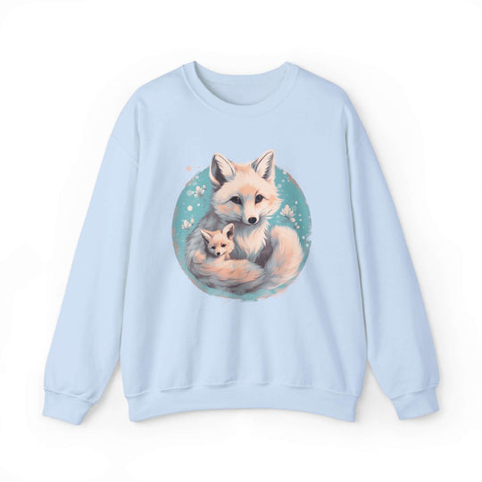 Arctic Foxes Crewneck Sweatshirt Sweatshirt Printify S Light Blue