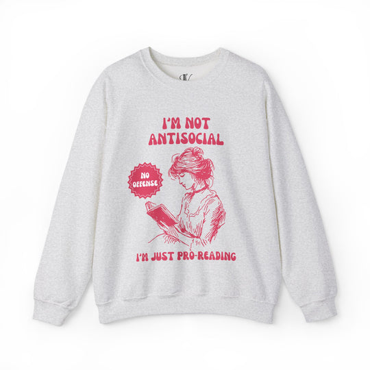 Humorous Literary Reading Woman Unisex Sweatshirt Sweatshirt Printify S Ash