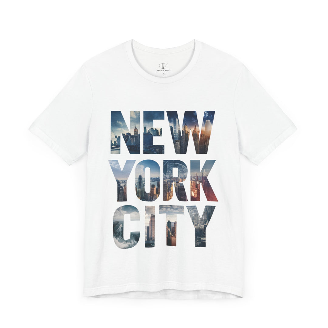 NYC Dreams: Iconic New York Photo Collage Tee T-Shirt Printify White S