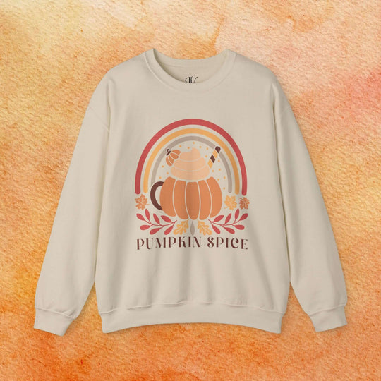 Pumpkin Spice Boho Fall Sweatshirt Sweatshirt Printify S Sand