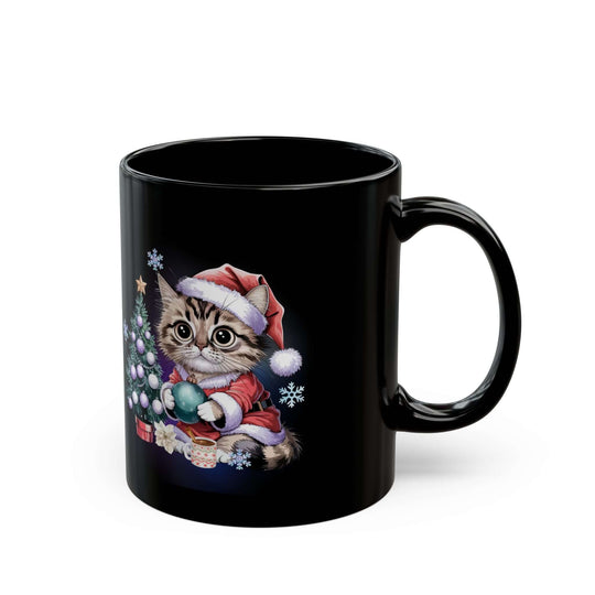 Ceramic Mug - Christmas Tabby Cat Mug Printify 11oz