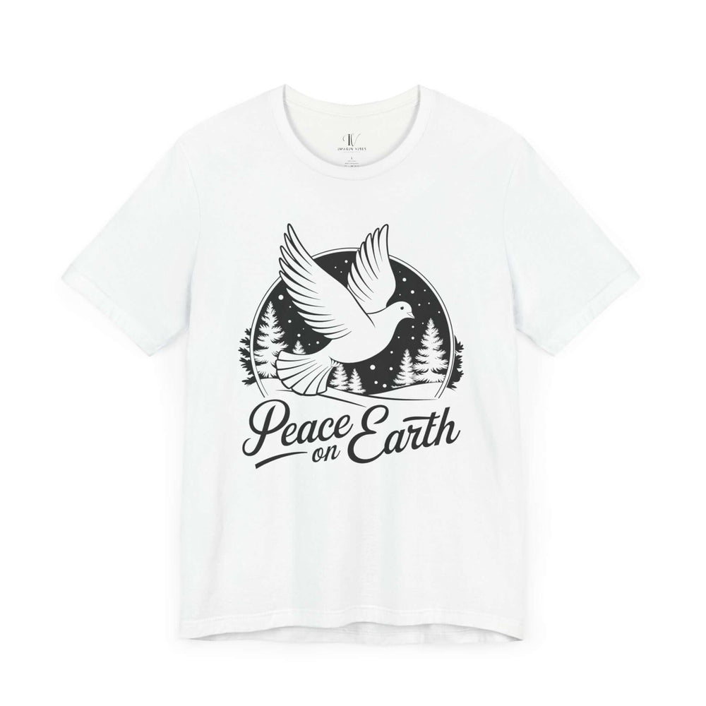 Peace on Earth Unisex Tee - Dove T-Shirt Printify White XS