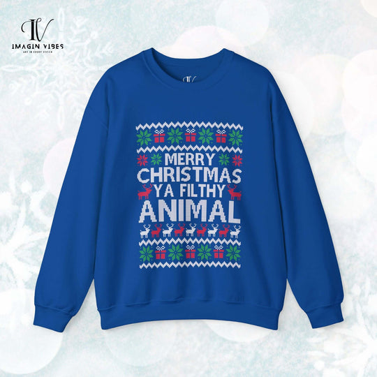 Christmas Movie Quote Sweatshirt Sweatshirt Printify S Royal