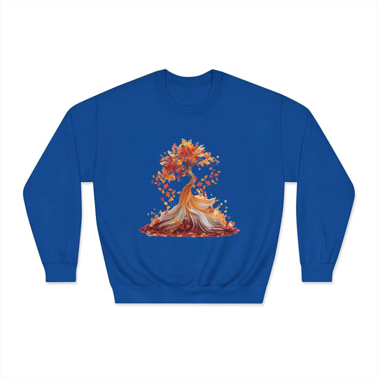 Autumn Tree Serenity Sweatshirt Sweatshirt Printify Royal S