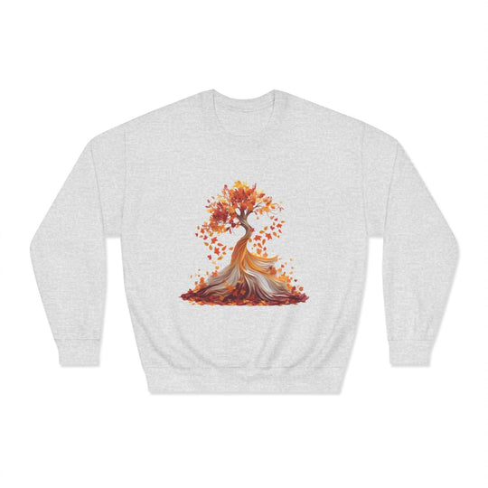 Autumn Tree Serenity Sweatshirt Sweatshirt Printify Ash S