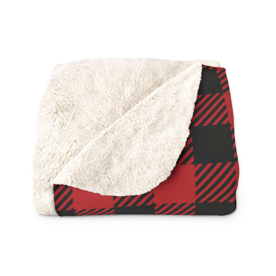 Sherpa Fleece Blanket - Buffalo Check Pattern Home Decor Printify