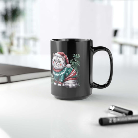 Cat Christmas Mug Mug Printify