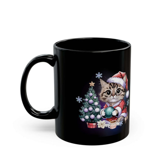 Ceramic Mug - Christmas Tabby Cat Mug Printify