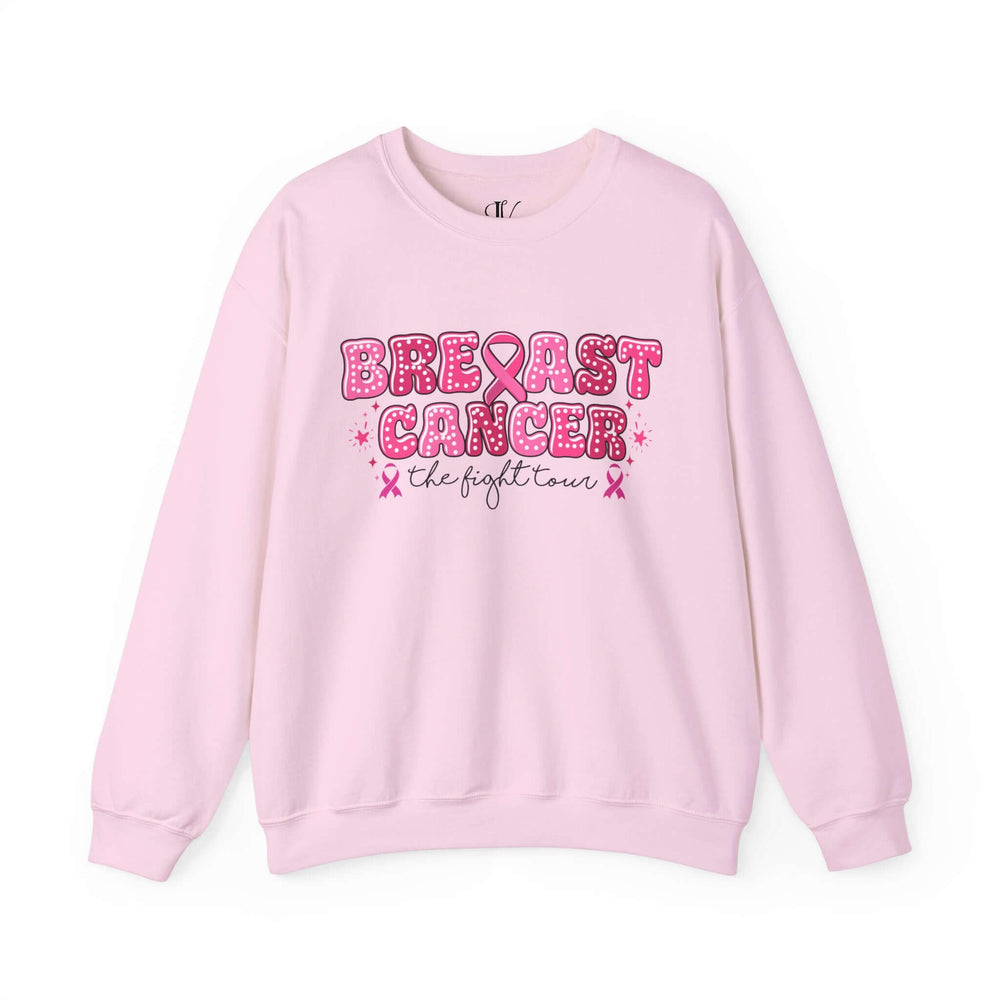 Breast Cancer Tour - The Fight Tour Sweatshirt Sweatshirt Printify S Light Pink