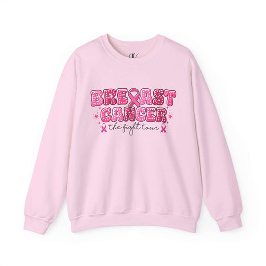 Breast Cancer Tour - The Fight Tour Sweatshirt Sweatshirt Printify S Light Pink