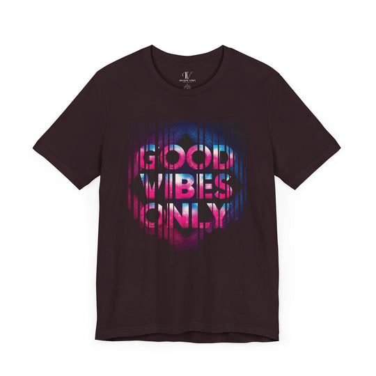 Good Vibes Only Tee T-Shirt Printify Oxblood Black XS