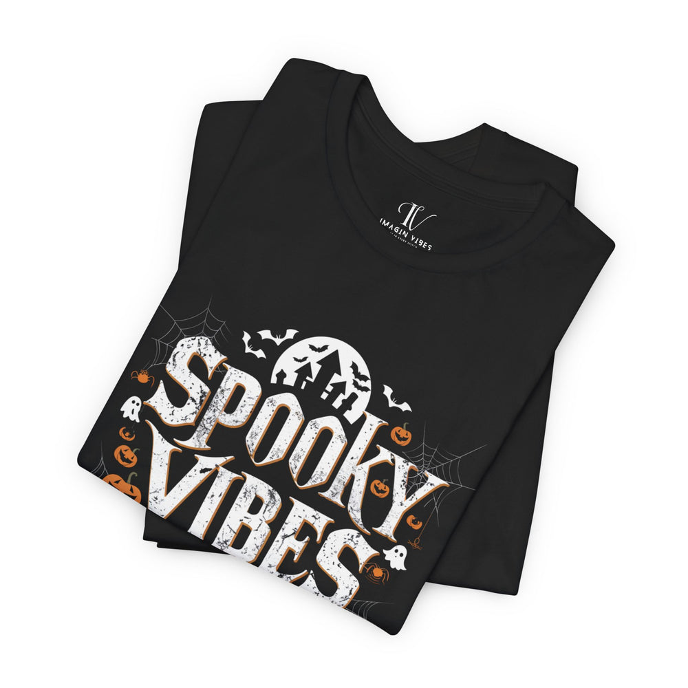 Halloween Tee - Spooky Vibes Only Unisex T-Shirt T-Shirt Printify