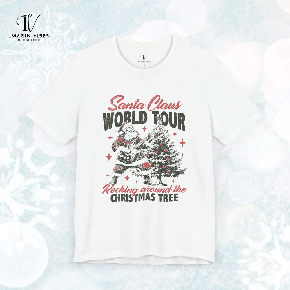 Christmas Santa Rock Unisex Tee T-Shirt Printify White XS